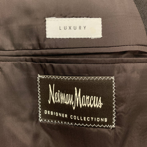 ARMANI COLLEZIONI Size 44 Long Brown Cashmere Notch Lapel Sport Coat
