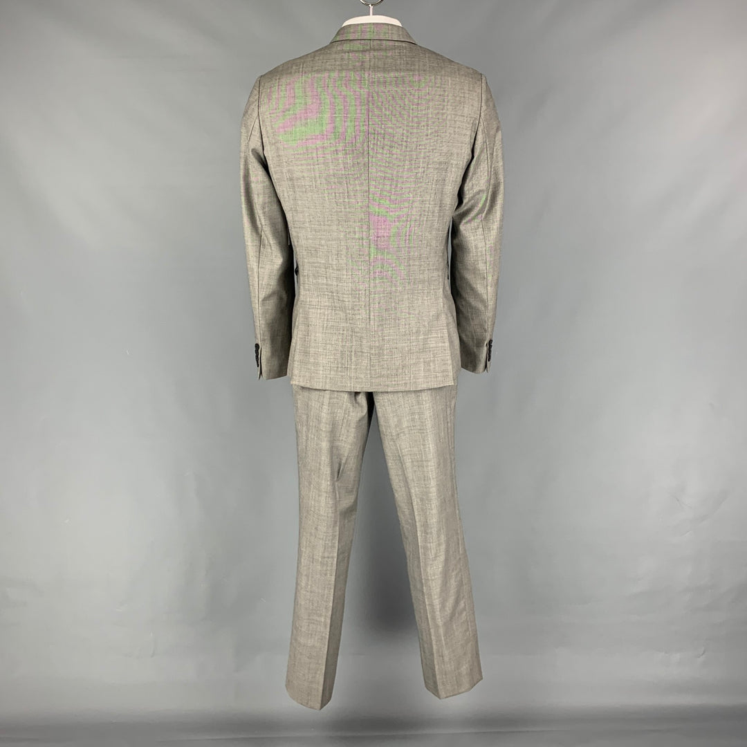 PAUL SMITH The Kensington Size 46 Regular Grey Heather Wool Notch Lapel Suit