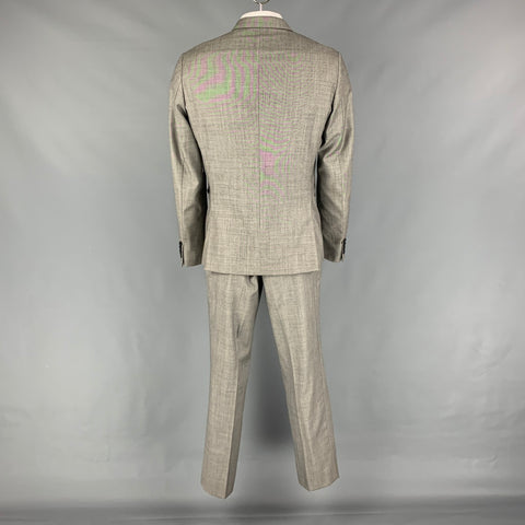 PAUL SMITH The Kensington Size 46 Regular Grey Heather Wool Notch Lapel Suit