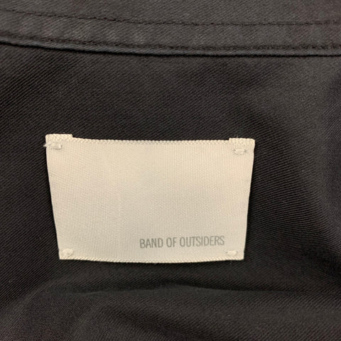 BAND OF OUTSIDERS Size L Black Poplin Button Down Long Sleeve Shirt