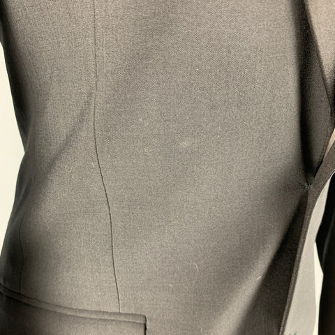 PAUL & JOE Size 34 Black Solid Polyester Wool Shawl Collar Suit
