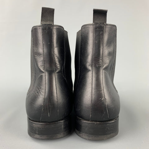 SAKS FITFH AVENUE by MAGNANNI Size 10.5 Black Leather Pull On Boots