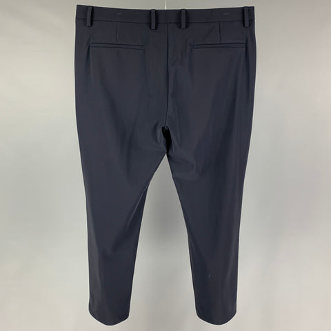 THEORY Size 36 Navy Polyamide Flat Front Dress Pants