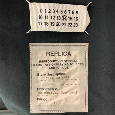 MARTIN MARGIELA Size 40 Black Polyester Coat
