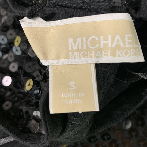 MICHAEL by MICHAEL KORS Size S Black Long Sleeve Below Knee Cocktail Dress