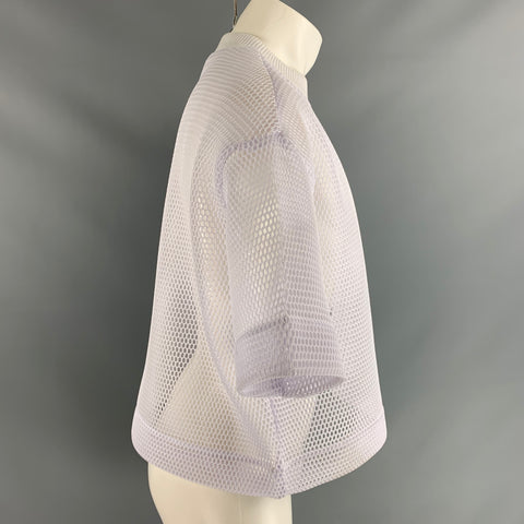 WILLY CHAVARRIA Size S White Mesh Polyester Cropped T-shirt