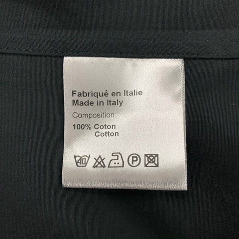 DIOR HOMME Size S Black Cotton Hidden Placket Long Sleeve Shirt