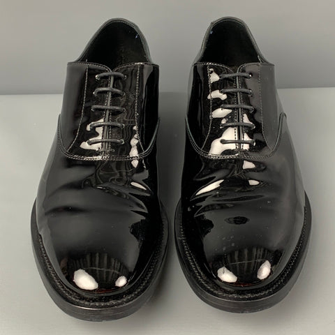 PAUL SMITH Size 10 Black Leather Lace Up Shoes