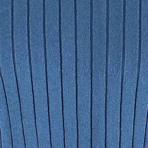 PAUL SMITH Size M Blue Ribbed Cotton Pullover