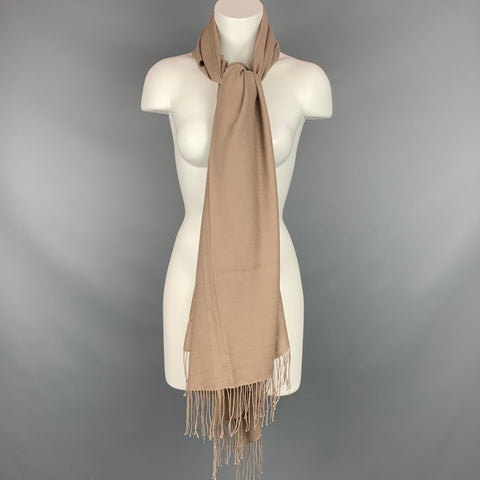 VINTAGE Taupe Fringe Scarf