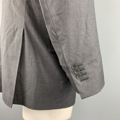 KITON Size 50 Charcoal Wool Notch Lapel Chest Regular Sport Coat Jacket