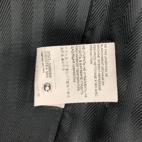 DOLCE & GABBANA Size 38 Grey & Black Houndstooth Cotton Vest