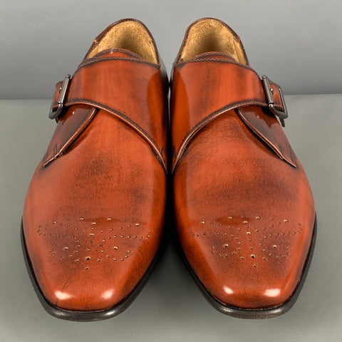 PS by PAUL SMITH Size 8.5 Brown Antique Leather Monk Strap Loafers