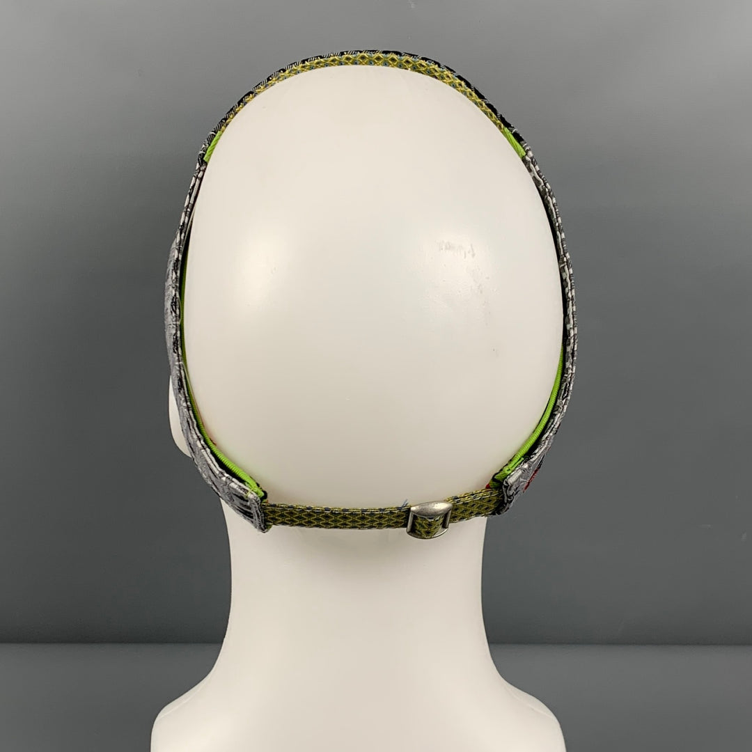 ROBERT GRAHAM Grey Black Circles Silk Hat