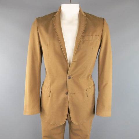 MAISON MARTIN MARGIELA 38 Tan Brown Cotton Chino Casual Suit