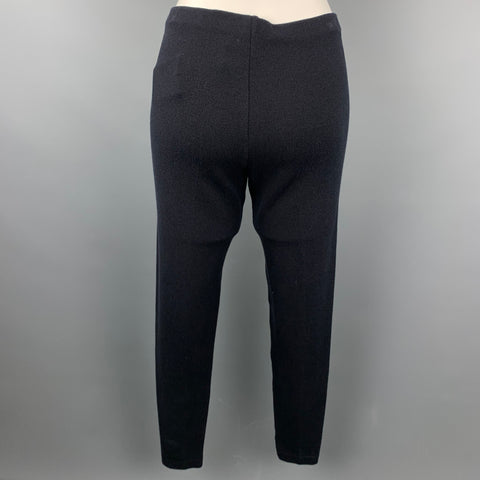 DONNA KARAN Taille M Leggings en mélange de rayonne noire