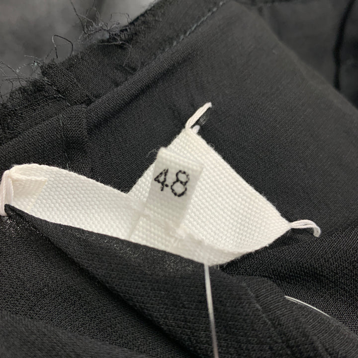 MAISON MARGIELA OI 2019 Talla 32 Pantalón Casual Solapa Deconstruida Viscosa Negro