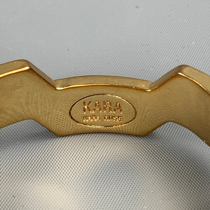 KARA ROSS Gold & Black Metal Magnetic Bracelet
