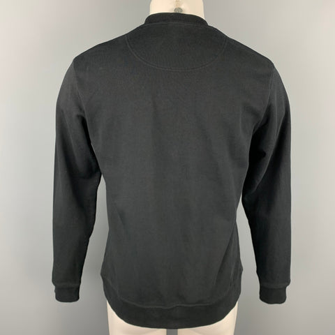 KENZO Size M Black & Green Tiger Embroidered Cotton Crew-Neck Pullover Sweater