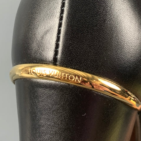LOUIS VUITTON Size 7 Black Leather Boots