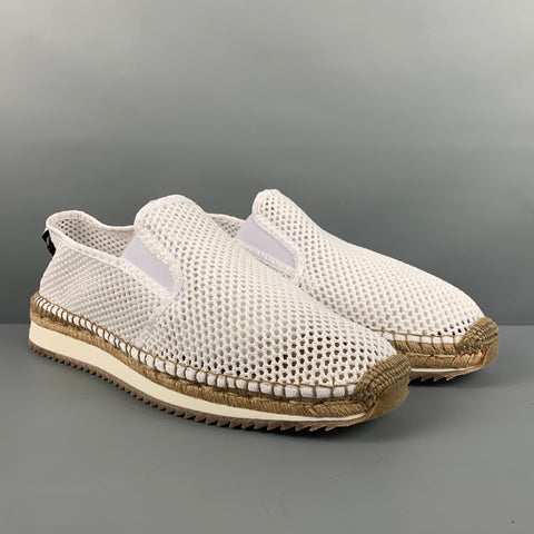 RAG & BONE Size 12 White Natural Mesh Espadrille Loafers
