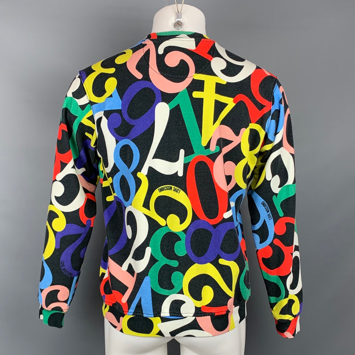 LOVE MOSCHINO Taille S Sweat-shirt col rond imprimé multicolore