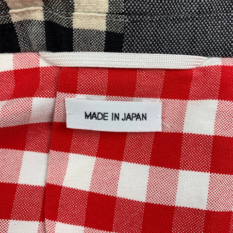 THOM BROWNE Size 38 Navy Red Checkered Wool Blend Notch Lapel Sport Coat