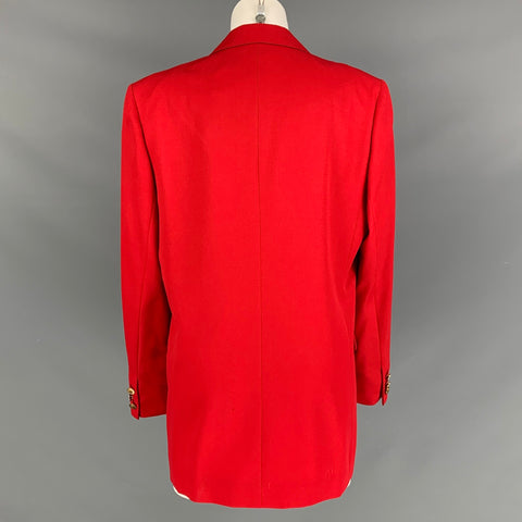 AQUASCUTUM Size 12  Red  Wool Double Brested Blazer