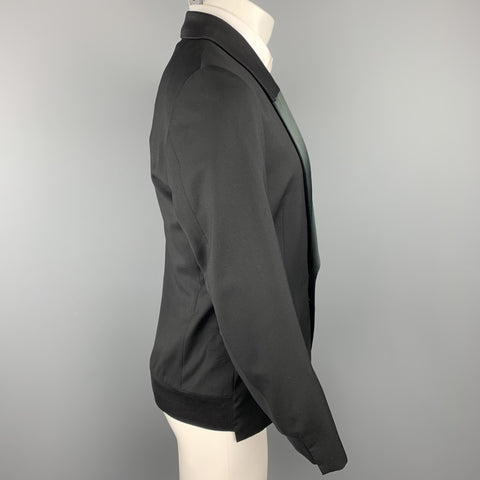 PAUL SMITH Size 38 Black Wool Blend Shawl Collar Sport Coat