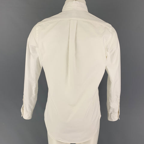 RALPH LAUREN Size S White Cotton Button Down Long Sleeve Shirt