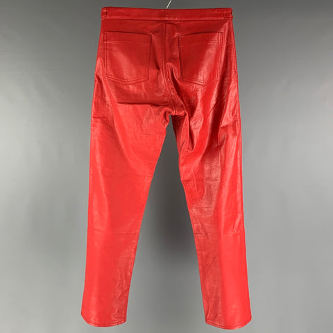 COMME des GARCONS HOMME PLUS Size S Red Solid Polyester Casual Pants