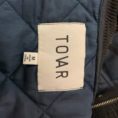 TOVAR Size M Navy Quilted Coated Cotton Snaps Vest