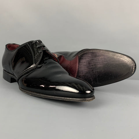 DOLCE & GABBANA Size 9 Black Leather Lace Up Shoes