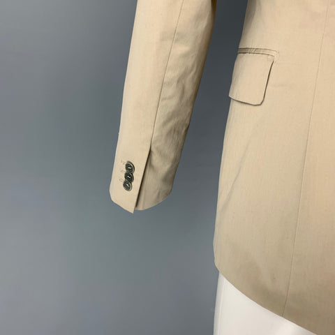 BARNEY'S CO-OP Taille 36 Manteau de sport à revers cranté en coton kaki