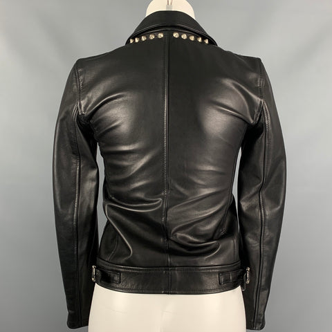 R13 Size XS Black Leather Studded Jacket