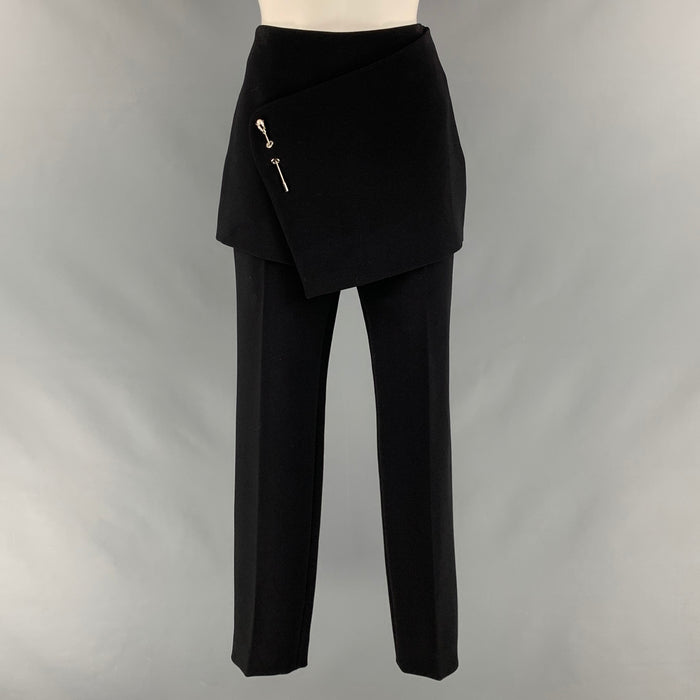 BALENCIAGA Size 8 Black Triacetate Blend Dress Pants