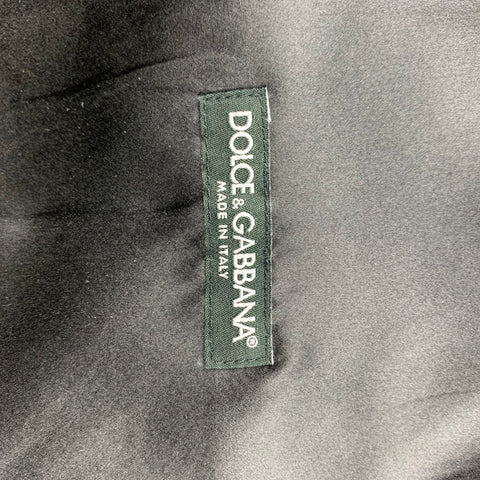 DOLCE & GABBANA Size 40 Black Print Silk Buttoned Dress Vest