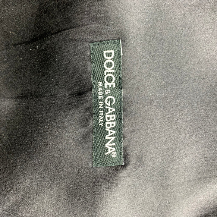 DOLCE &amp; GABBANA Taille 40 Gilet robe boutonné en soie imprimée noire