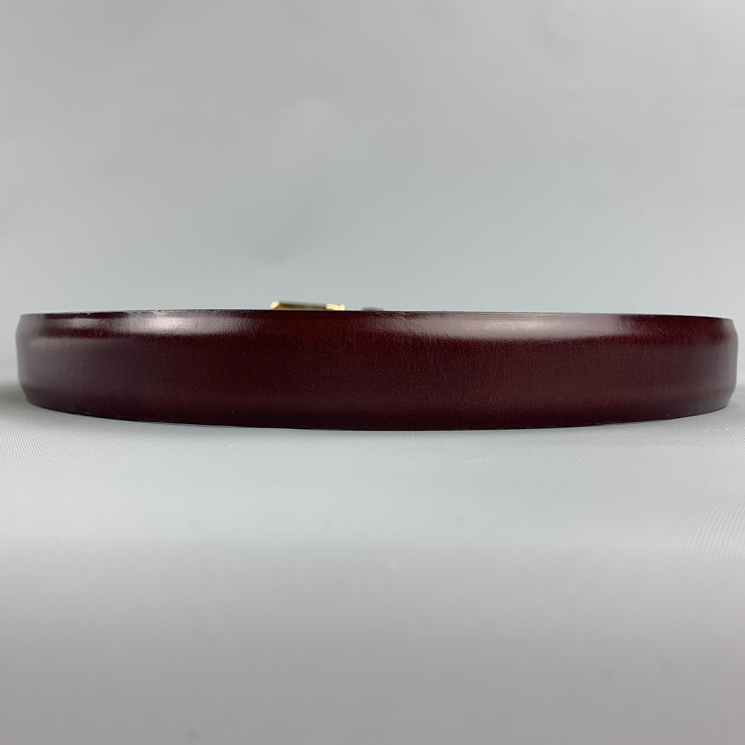 COLE HAAN Size 34 Burgundy Leather Belt