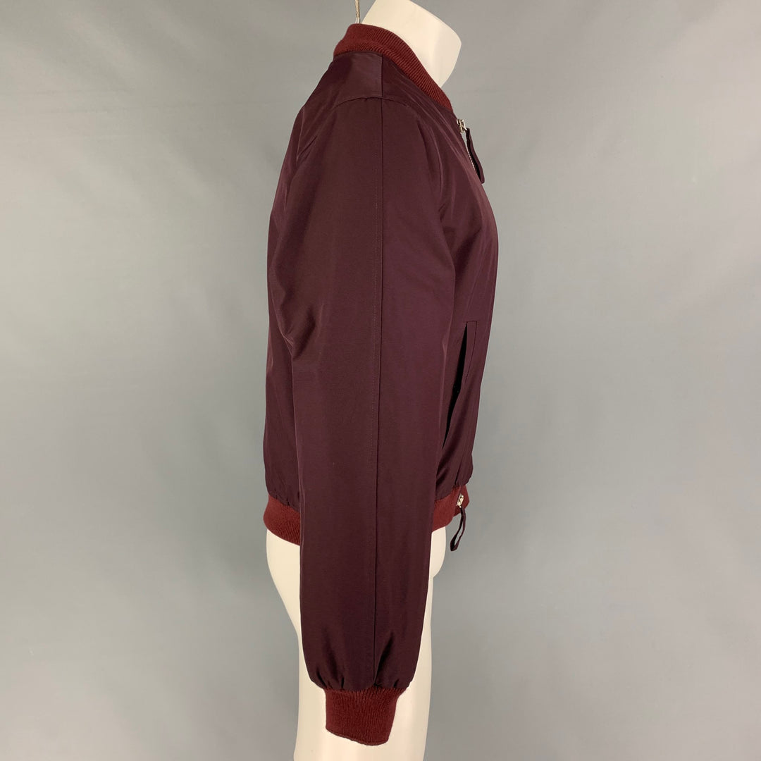 ISABEL MARANT Size M Burgundy Polyester Bomber Jacket