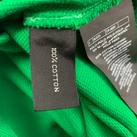 TOM FORD Size S Green Pique Buttoned Collar Polo