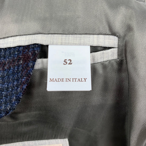 BRUNELLO CUCINELLI Size 42 Navy Gray Red Plaid Cashmere Sport Coat