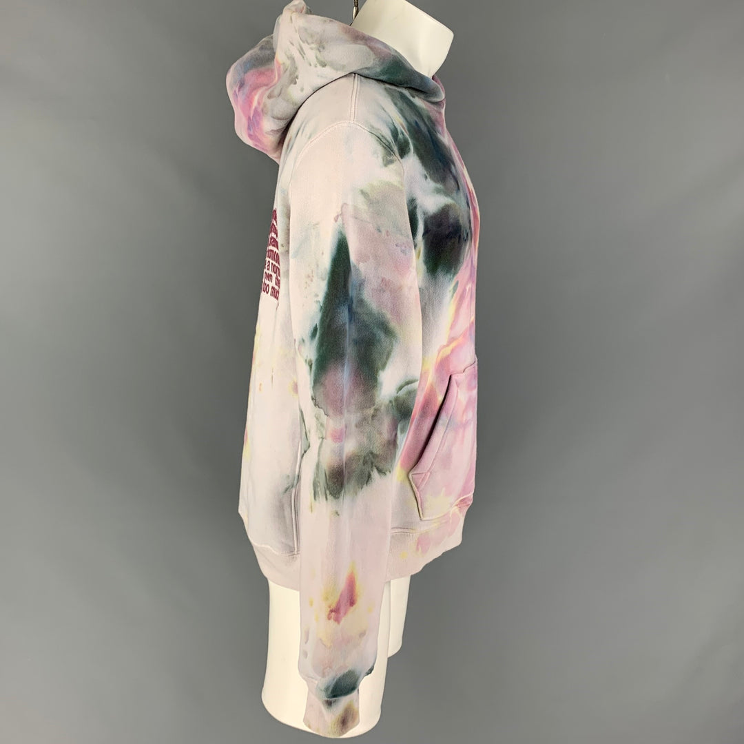 MADHAPPY Size M Multi-Color Tie Dye Cotton Hooded Sweatshirt