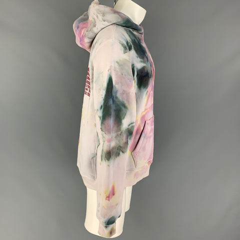MADHAPPY Size M Multi-Color Tie Dye Cotton Hooded Sweatshirt