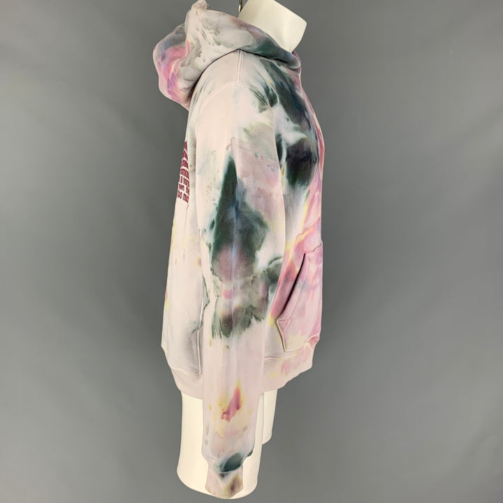 MADHAPPY Size M Multi-Color Tie Dye Cotton Hooded Sweatshirt
