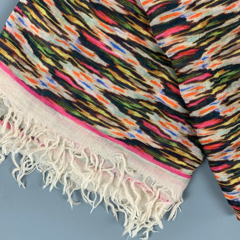 ISABEL MARANT Multi-Color Abstract Modal Cashmere Scarf