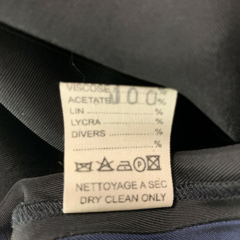 MILLER et BERTAUX Vestido recto con bloques de color de acetato negro marino talla 2