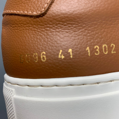 COMMON PROJECTS 'WOMAN by' Size 8 Tan Leather Low Top Sneakers
