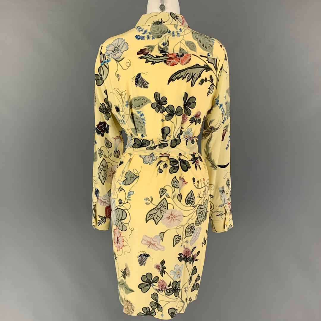 GUCCI 2015 Resort Flora by Kris Knight Size 6 Yellow Green Silk Long S –  Sui Generis Designer Consignment