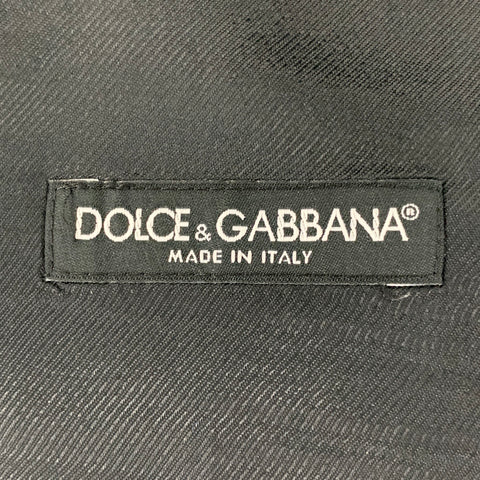 DOLCE &amp; GABBANA Talla 38 Chaleco con botones de seda y lana lisa negro